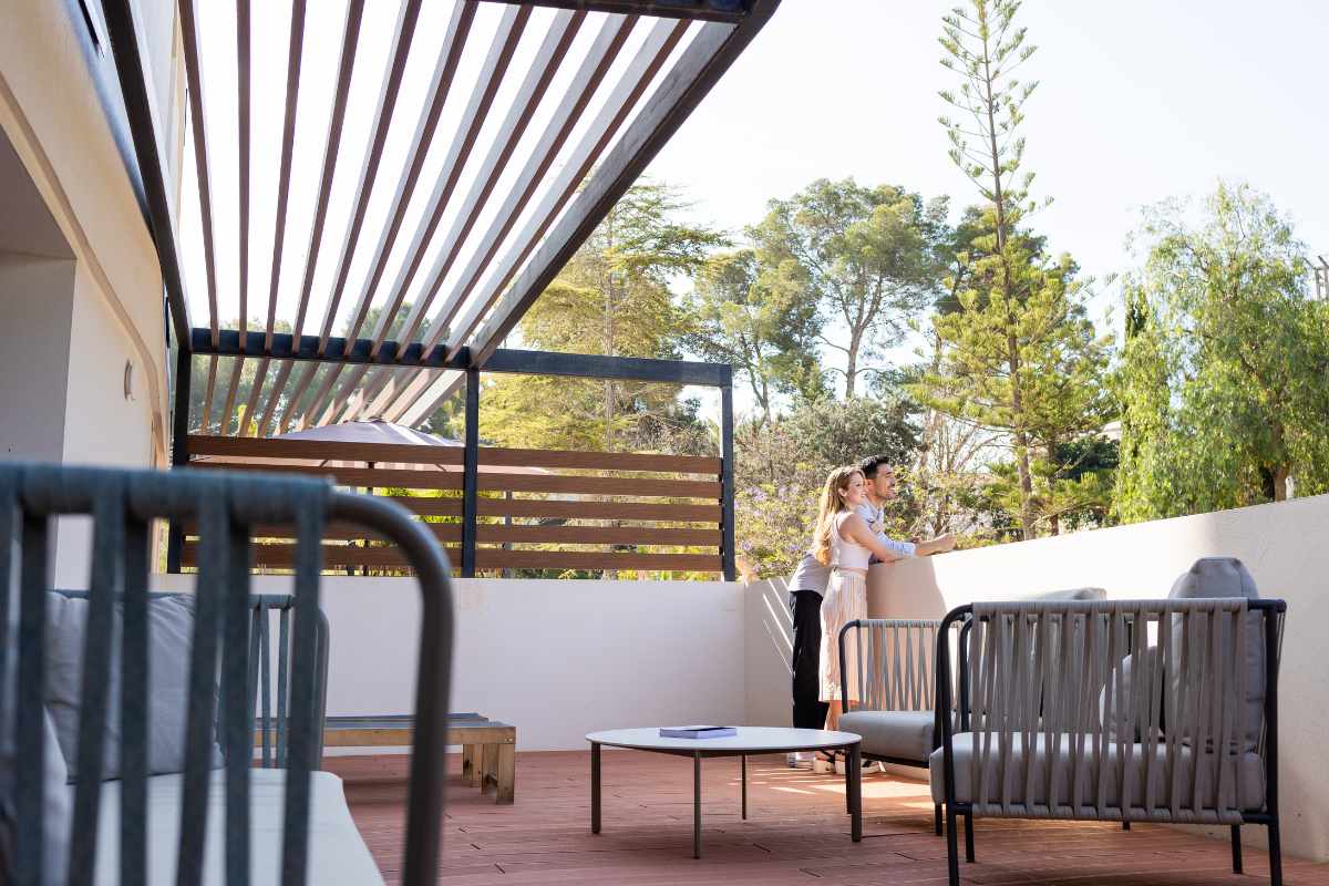 Hotel sostenible en Moraira SERAWA Moraira 4 Terraza de habitación de hotel SERAWA Moraira. ECO Mediterránean Terrace